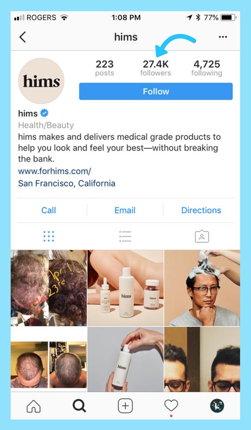IG targeting research - hims