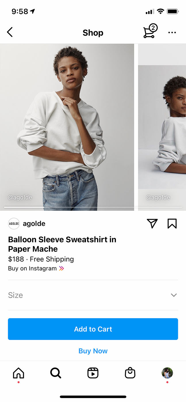 how to sell on instagram shopping example